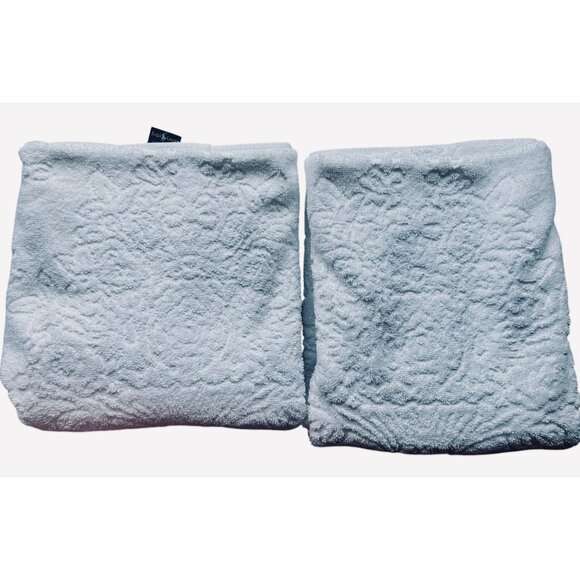 Ralph Lauren Other - Ralph Lauren White Cotton Bath Towel Set 30" x 54" Textured Vase pattern